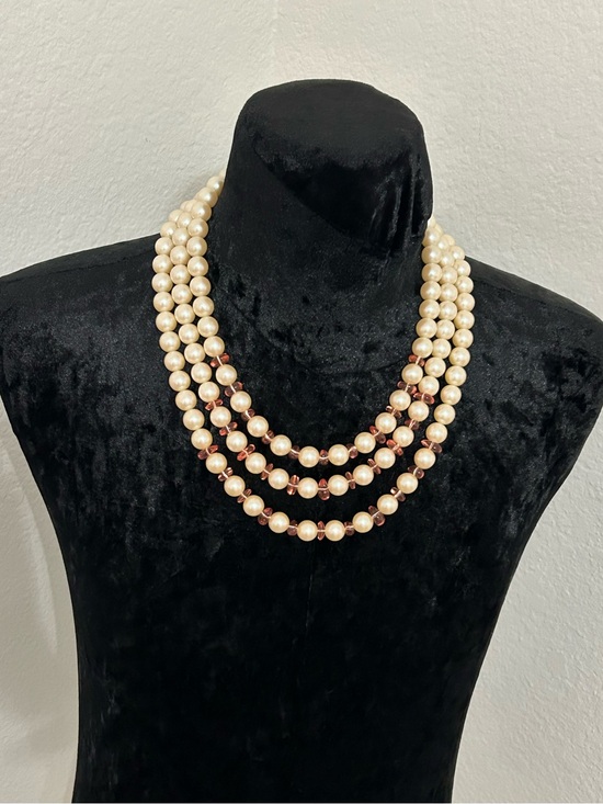 Monet Jewelry - Monet Triple Strand Faux Pearl Necklace